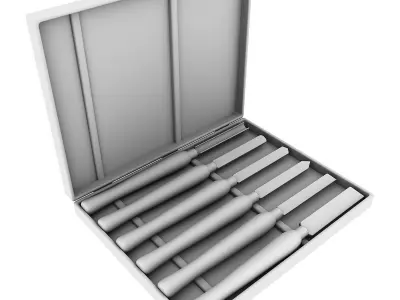 Lathe Chisel Set 3D model