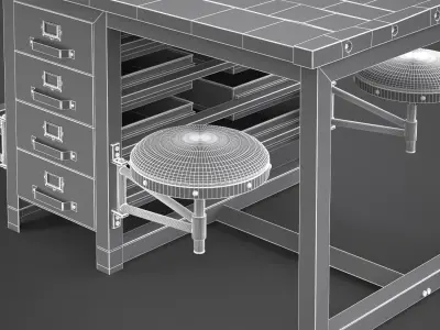 Big desktop Rupert in the industrial style 3D model