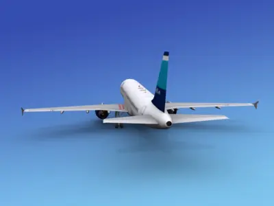 Airbus A320 Jet Blue 1 3D model