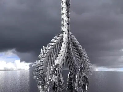 Dreadnaught Ship Wreck Spine 4  3D model