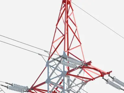 Electrical Power Line 3D model get