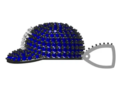 Antique Full Diamond Cap Hip Hop Pendant 3D print model
