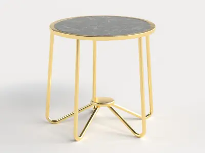 Table 2 Modern and Round Table for Homes Low-poly 3D model