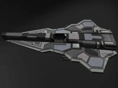 Hawk Fighter Spacecraft 3D model