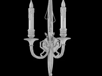 fountainbleu wall lamp art 1002 3D model