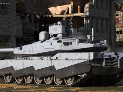Old Grey Tank Abrams X Rigged for Maya 3D model