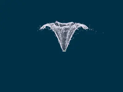 Realistic Water Fountain Animation 5 3D model