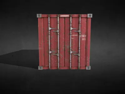 53ft Shipping Container that is Game Ready Low-poly 3D model