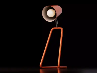 Modern Minimal Desk Lamp Free low-poly 3D model