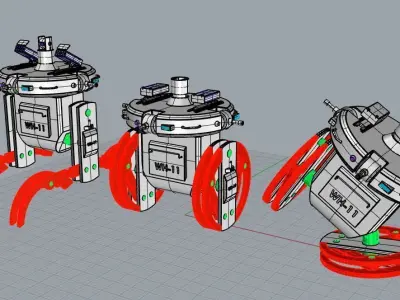 All terrain combat robot 3D model