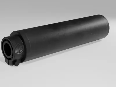 NRG CLOSED-TYPE MUZZLE BRAKE - SILENCER 3D MODEL - GAME READY Low-poly 3D model