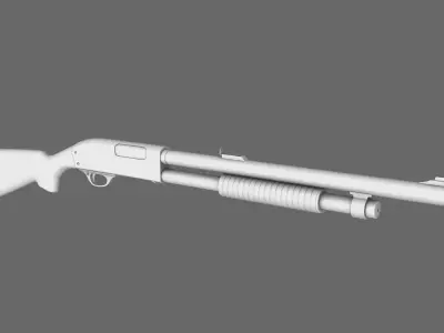 Pump Shotgun 3D model purchase