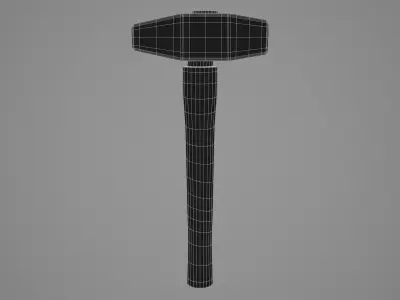 Rock Hammer Low-poly 3D model