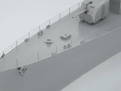 USS Kidd Destroyer DD-661 3D model