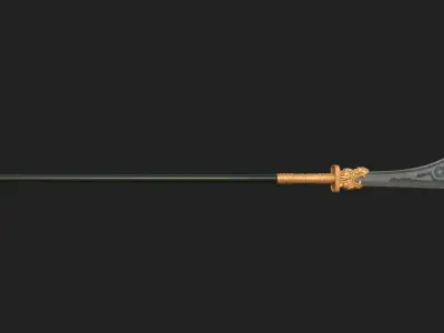Cresent Blade Type A Low-poly 3D model
