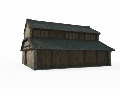Asian Ancient Architecture Warehouse 3D model
