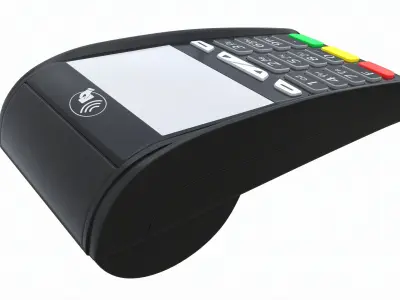 Universal Credit Card POS Terminal 02 3D model