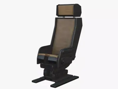 Sci  Fi Pilot Chair Low-poly 3D model