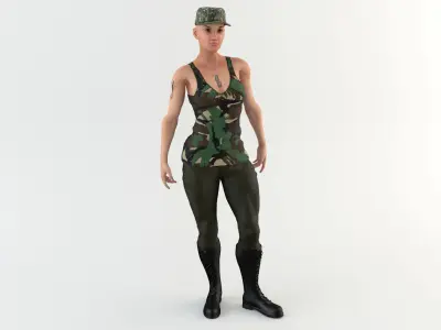 Military Woman 1 3D model