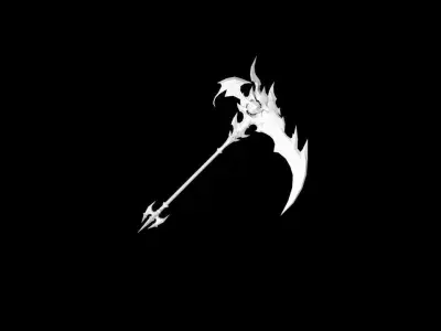 Demonic Scythe Low-poly 3D model