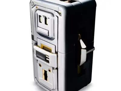 SciFi Secure Storage Container Low-poly 3D model