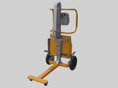 Folding medical equipment cart 3D model