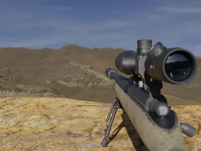 M24 Sniper Rifle PBR Low-poly 3D model