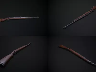 Kar98 Low-poly 3D model