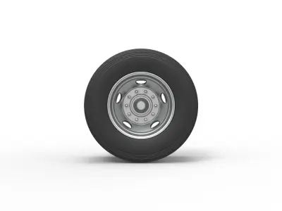 5 Hole double wheel of trailer Scale 1 to 25 3D print model