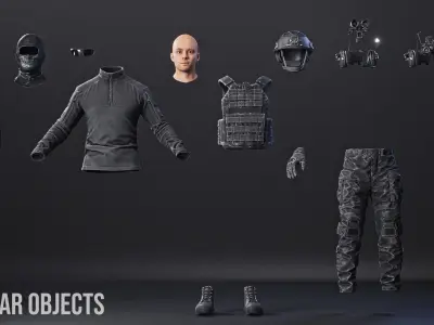 Soldier Character - Tactical Spec-Ops 02 Low-poly 3D model