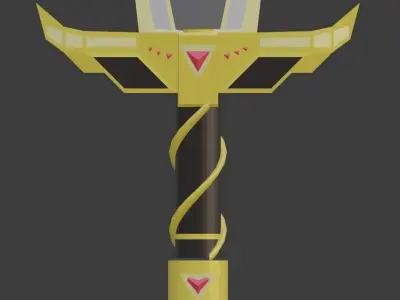 Fantasy Sword Low-poly 3D model 6