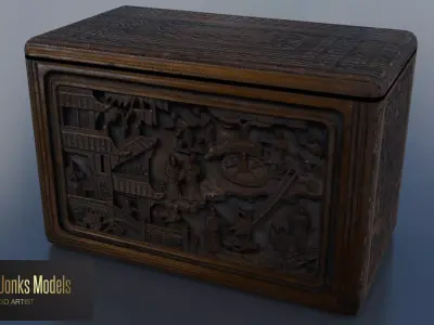 Ornate Box Low-poly 3D model