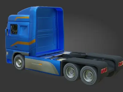 Truck - Low Poly - Game Ready - PBR Low-poly 3D model