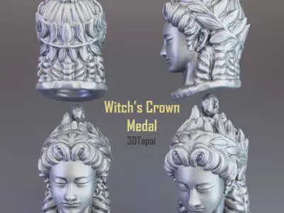 ELDEN RING MAGE CROWNS AS MEDALS 3D print model