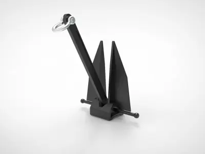 Stockless Anchor  3D model