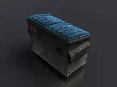 Trash Dumpster Low-poly 3D model purchase