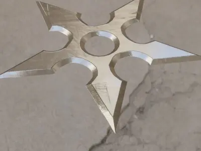 Ninja Shurikens Low-poly 3D model