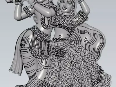 radha krishna 3D print model