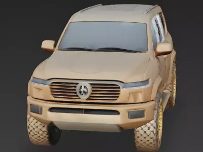 Stylized Sandstorm Spec-Ops SUV 3D Model Low-poly 3D model