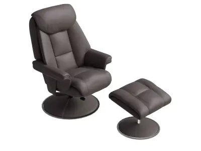 Recliner Chair And Footstool 3D model