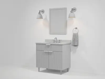 OVE Apollo AL36 Brushed gold handles Lowes 3D model