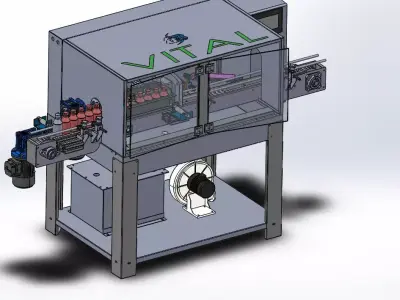 RINCEUSE AUTOMATIQUE DES BOUTEILLES 3D model