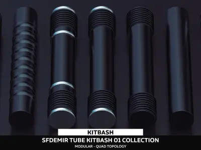 SFDEMIR Tube Kitbash 01 3D Model Collection  3D model