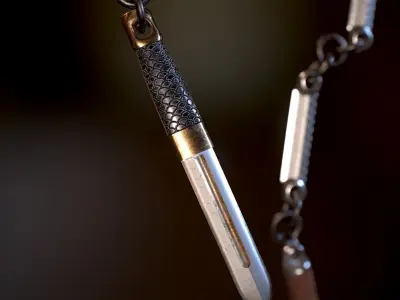 HIE Game Ready Chain Weapon N1 Low-poly 3D model