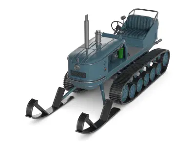 Snowmobile Rescue Sled 3D model