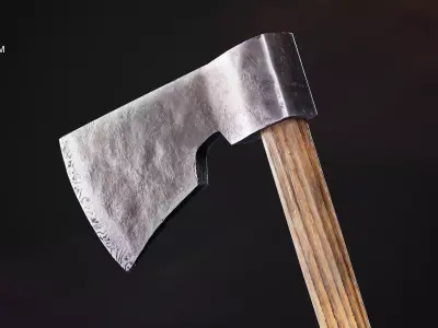 Medieval Axe Low-poly 3D model purchase