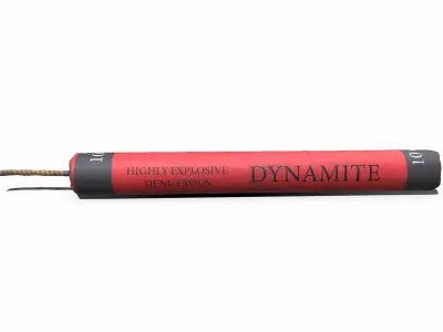 Dynamite Low-poly PBR Free Free low-poly 3D model