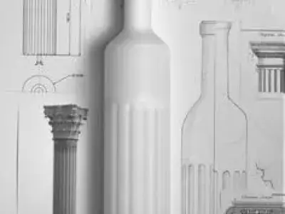 ANTIQUE COLUMN LOOK BOTTLE 3D print model
