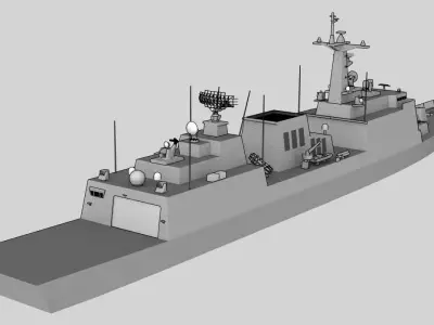 DDG Chungmugong Yi Sun-sin KDX II class Low-poly 3D model