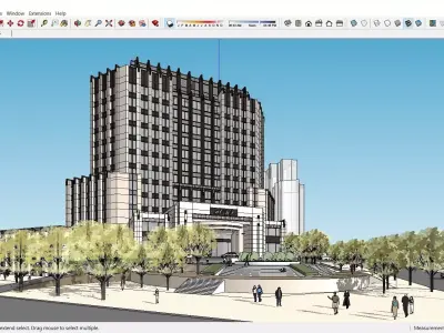Sketchup Hotel K2 3D model